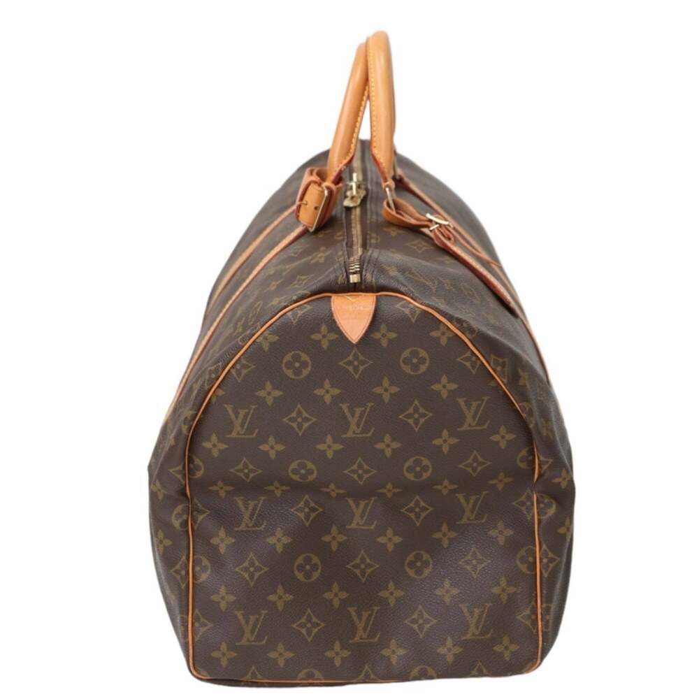 LOUIS VUITTON Authentic Brown Monogram Canvas Keepall 55 Boston Bag - Picture 3 of 15